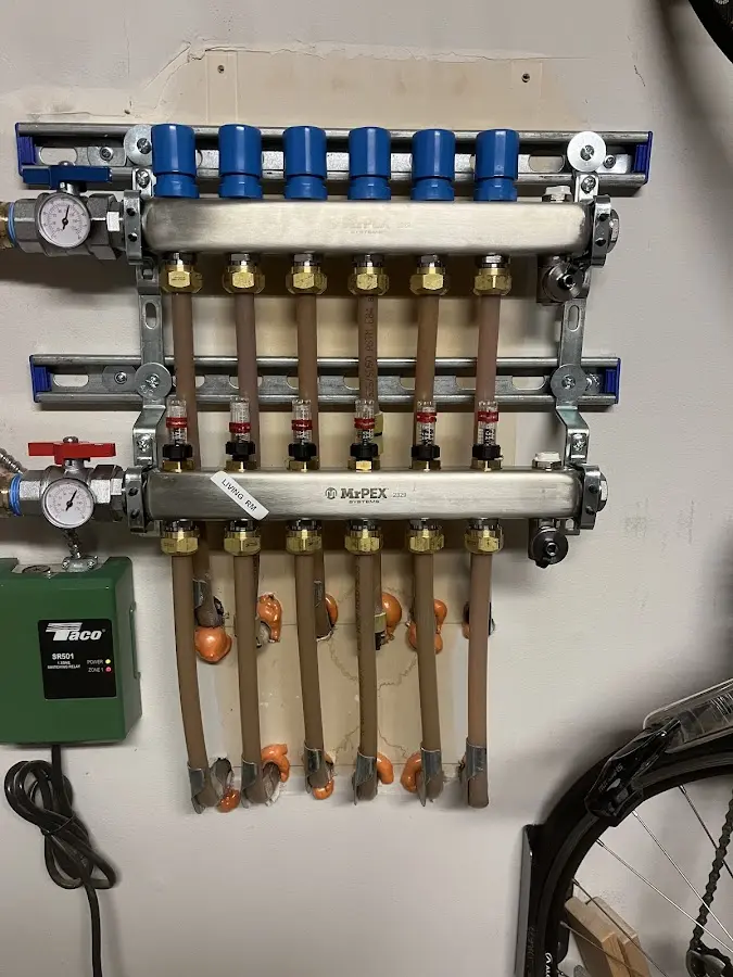 Plumber performing Gas Leak Detection at a residential property in Maxatawny